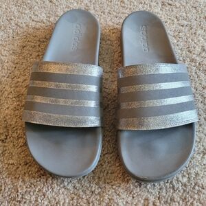 Adidas slides, womens size 9
